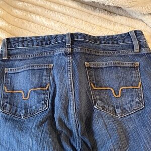 Kimes Ranch Blue Denim Jeans with Tan Stitching
